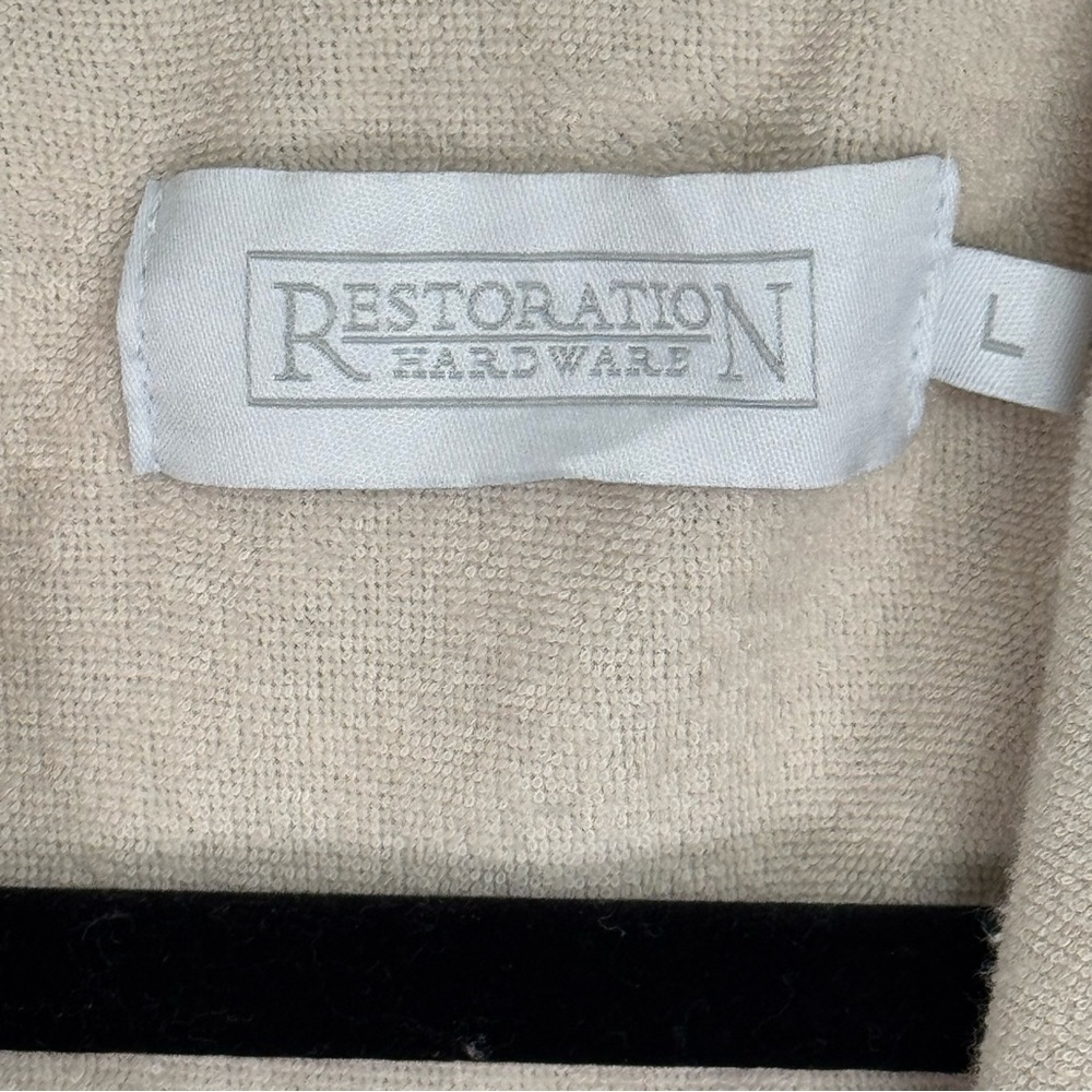 Restoration Hardware Chocolate and Ivory Women's Robe Large Cozy Luxury Spa - Picture 3 of 10